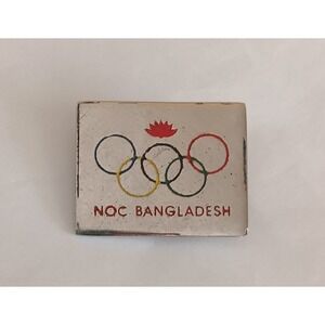 1984 Olympic Pin Bangladesh NOC Los Angeles USA Games Rare